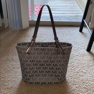 Grey and silver Michael Michael Kors shoulder bag